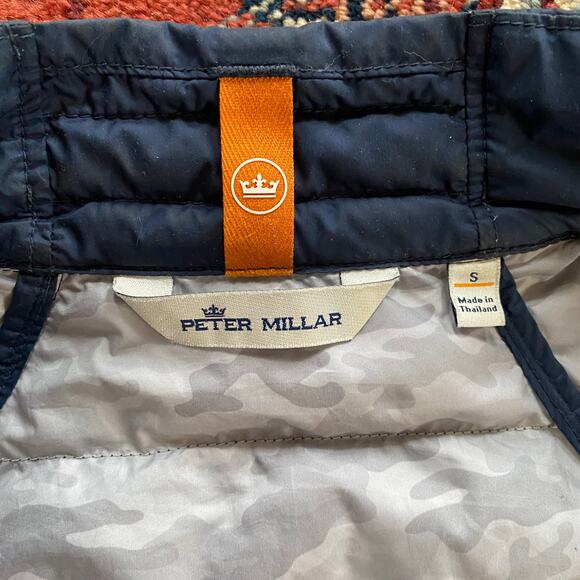 Peter Millar Men's S Crown Navy Blue Hyperlight Puffer Vest w/ a Logo - Picture 9 of 10